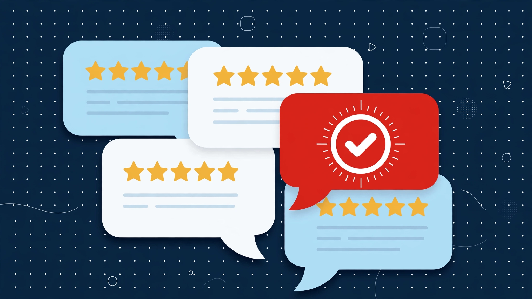 Customer testimonials with star ratings and a verified checkmark